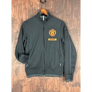 Small Nike Manchester United Full Zip Jacket Black Soccer 478169-010 Men's Small